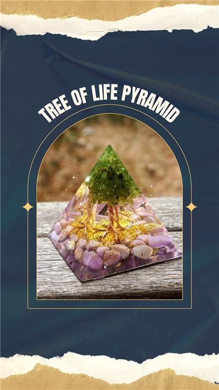 Tree of Life Peridot Orgon Pyramid